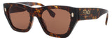 FENDI FE40100I Frame COLOURED HAVANA Lens  BROWN
