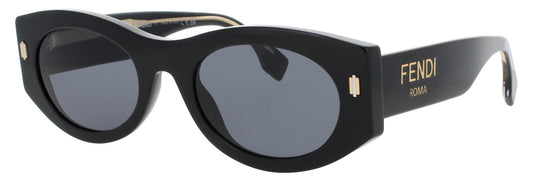 FENDI FE40125I Frame SHINY BLACK  Lens BLUE TINT