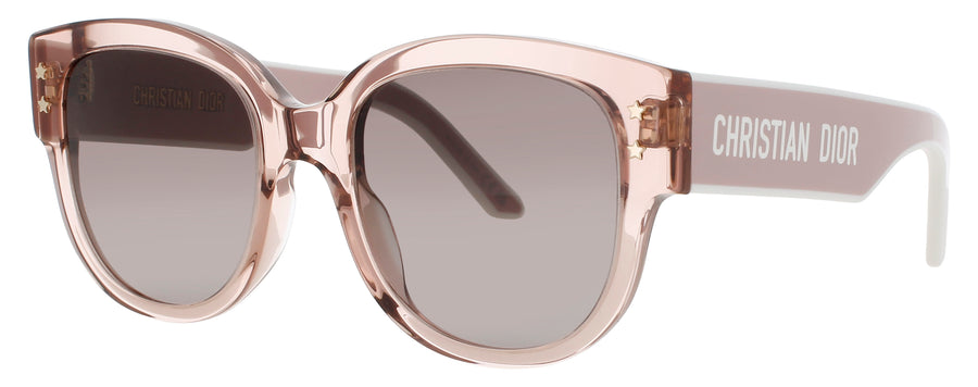 DIOR CD40157I Frame SHINY PINK  Lens GRADIENT BROWN