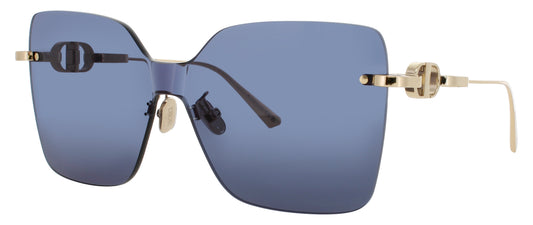 DIOR CD40153U Frame SHINY GOLD  Lens BLUE TINT