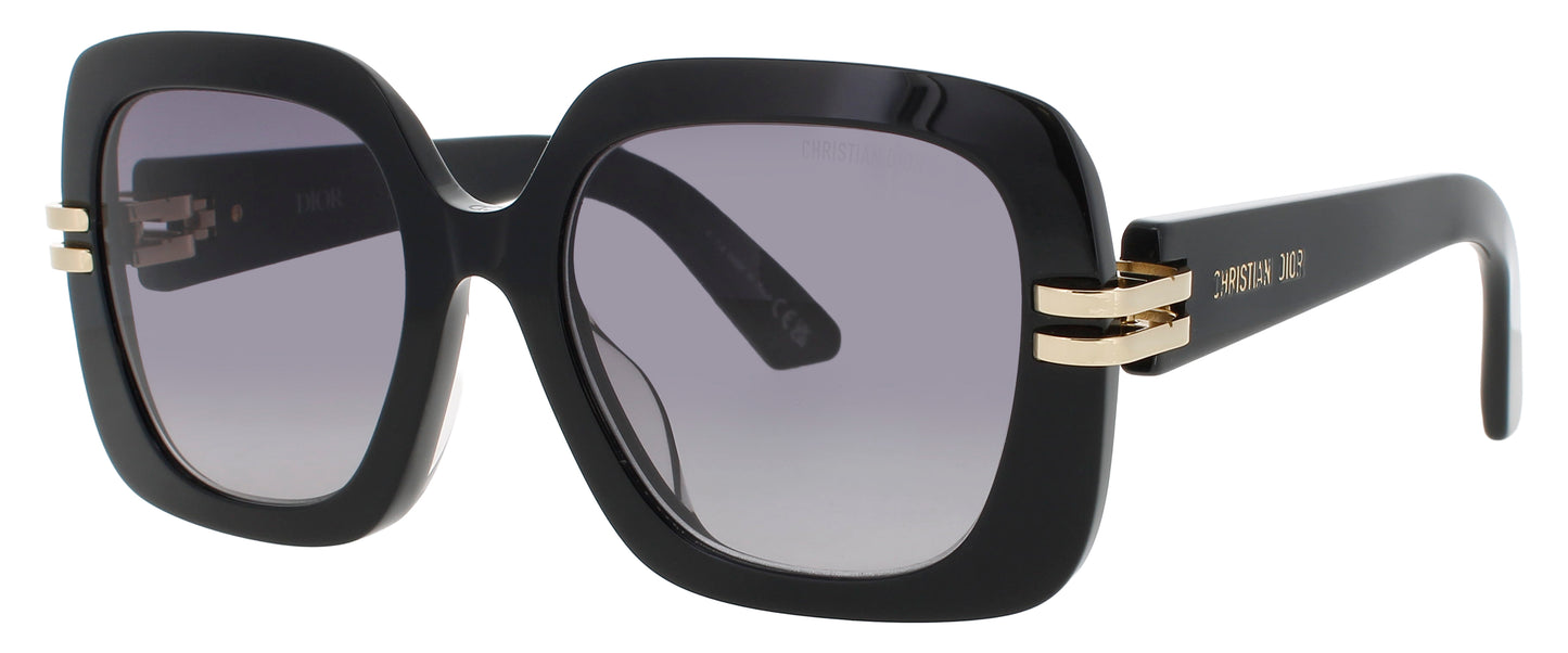 DIOR CD40154F Frame SHINY BLACK  Lens SMOKE GRADIENT