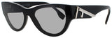 FENDI FE40135I Frame SHINY BLACK/SILVER Lens GREY