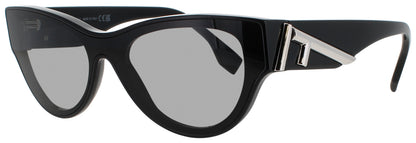 FENDI FE40135I Frame SHINY BLACK/SILVER Lens GREY