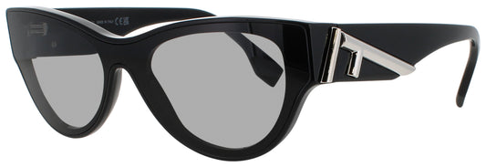 FENDI FE40135I Frame SHINY BLACK/SILVER Lens GREY