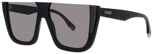 FENDI FE40136I Frame SHINY BLACK/GOLD Lens GREY