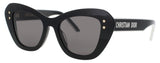 DIOR CD40163U Frame SHINY BLACK  Lens  SMOKE