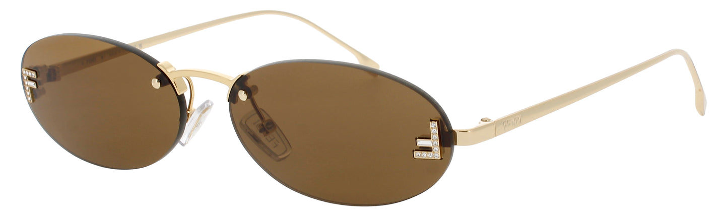 FENDI FE4075US Frame SHINY ENDURA GOLD Lens  ROVIEX
