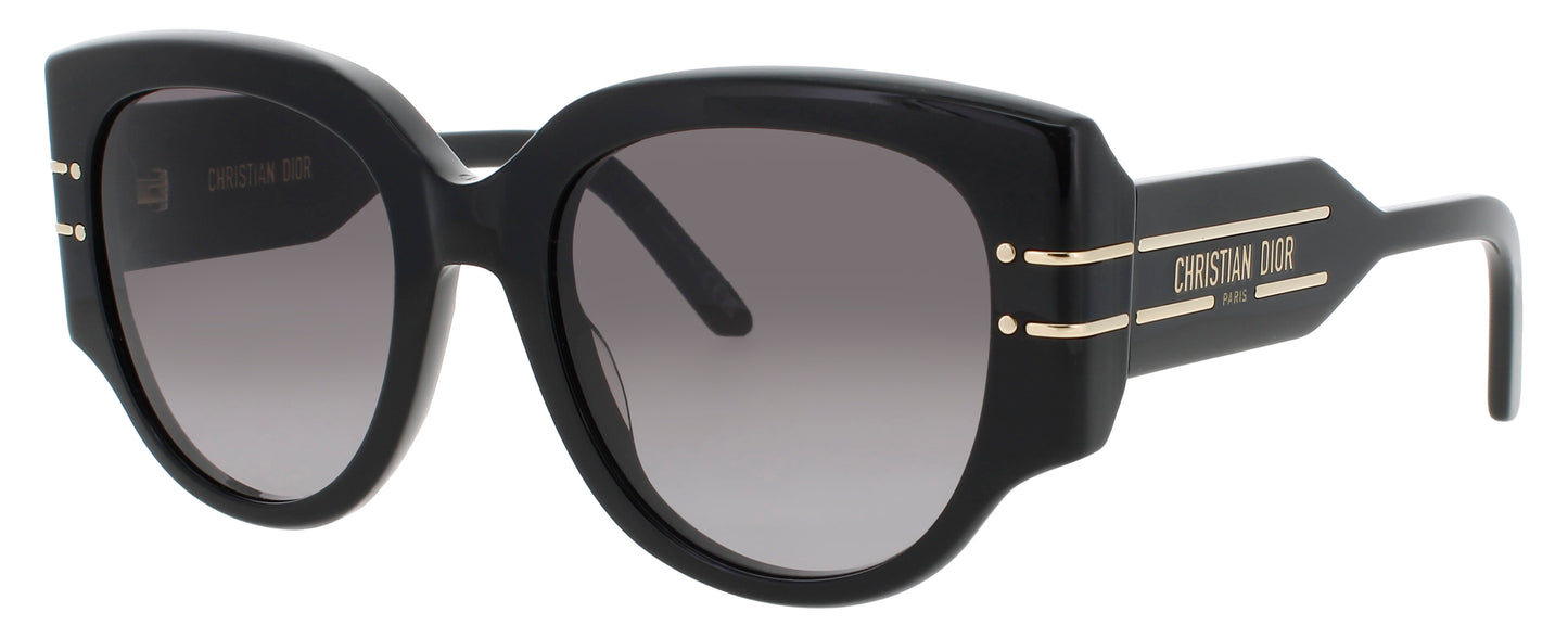 DIOR CD40187I Frame SHINY BLACK  Lens SMOKE GRADIENT