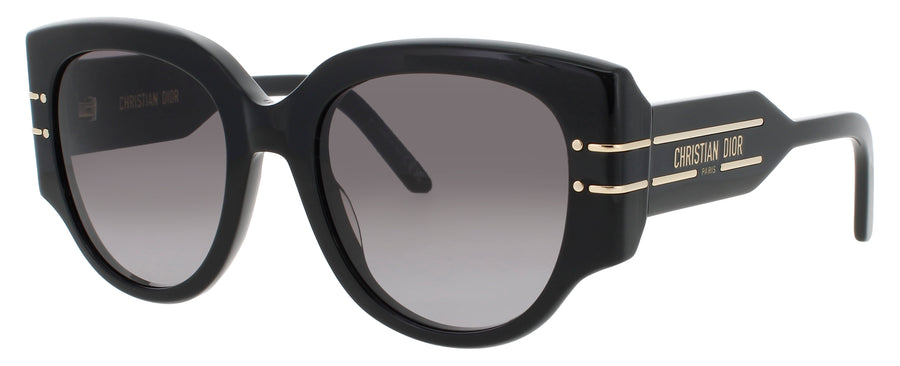 DIOR CD40187I Frame SHINY BLACK  Lens SMOKE GRADIENT