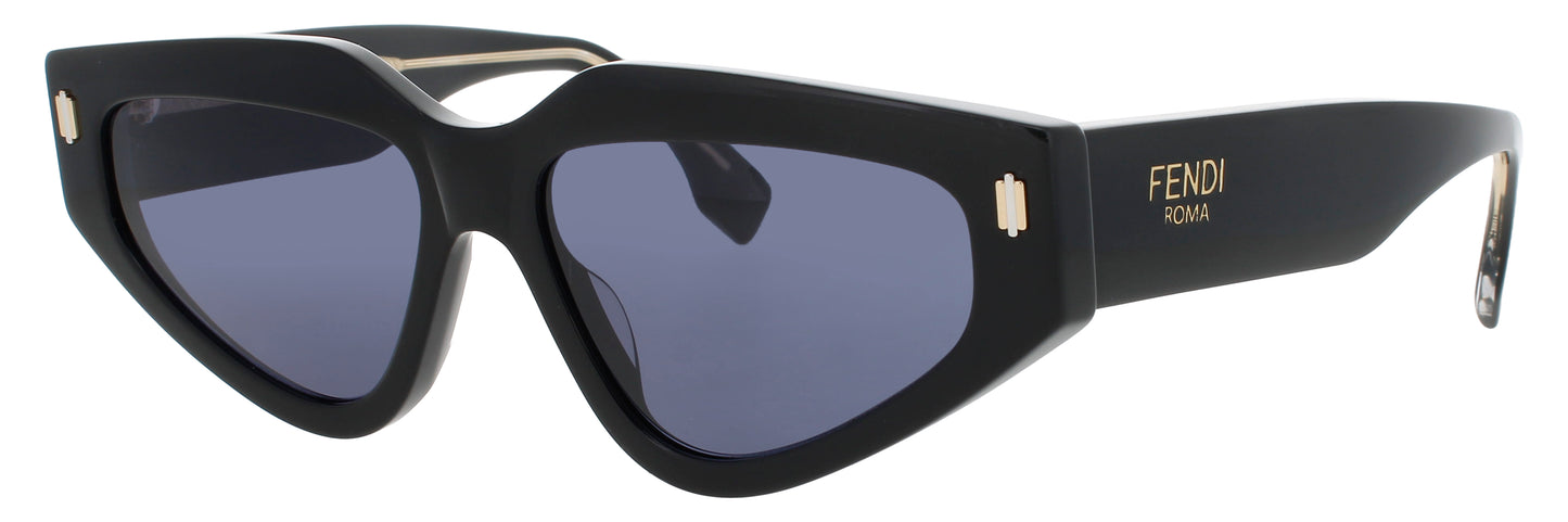 FENDI FE40163U Frame SHINY BLACK  Lens BLUE TINT