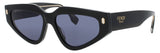 FENDI FE40163U Frame SHINY BLACK  Lens BLUE TINT