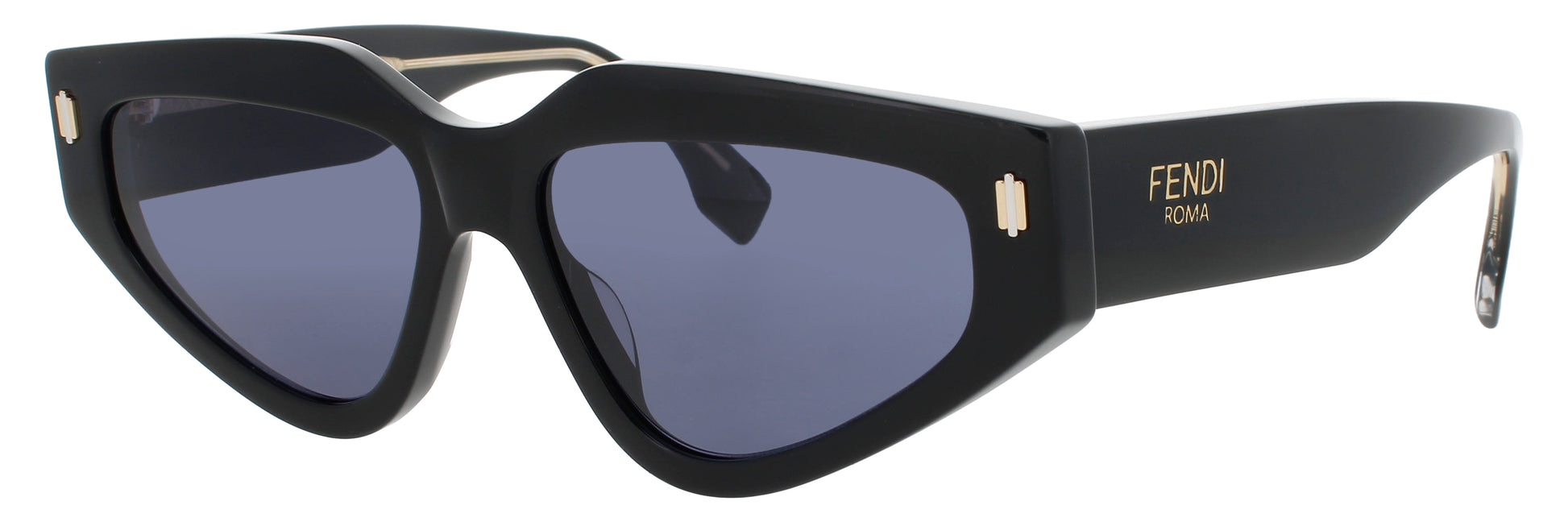 FENDI FE40163U Frame SHINY BLACK  Lens BLUE TINT