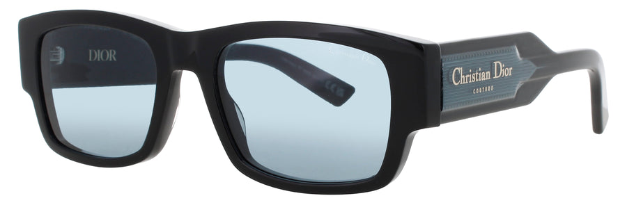 DIOR CHRISTIAN Frame SHINY BLACK  Lens BLUE