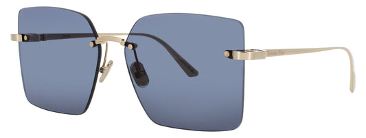 DIOR CD40195U Frame SHINY GOLD  Lens BLUE TINT