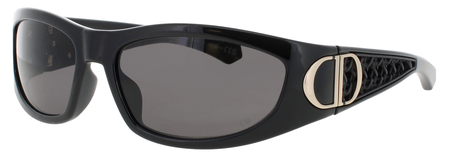 DIOR CD40202I Frame SHINY BLACK  Lens  SMOKE