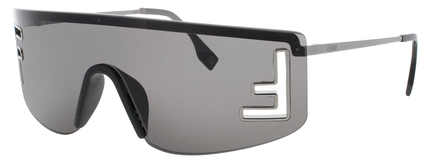 FENDI FE40168U Frame SHINY LIGHT RUTHENIUM Lens  SMOKE