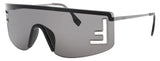 FENDI FE40168U Frame SHINY LIGHT RUTHENIUM Lens  SMOKE