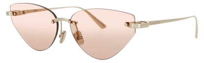DIOR CD40196U Frame SHINY GOLD  Lens PEACH