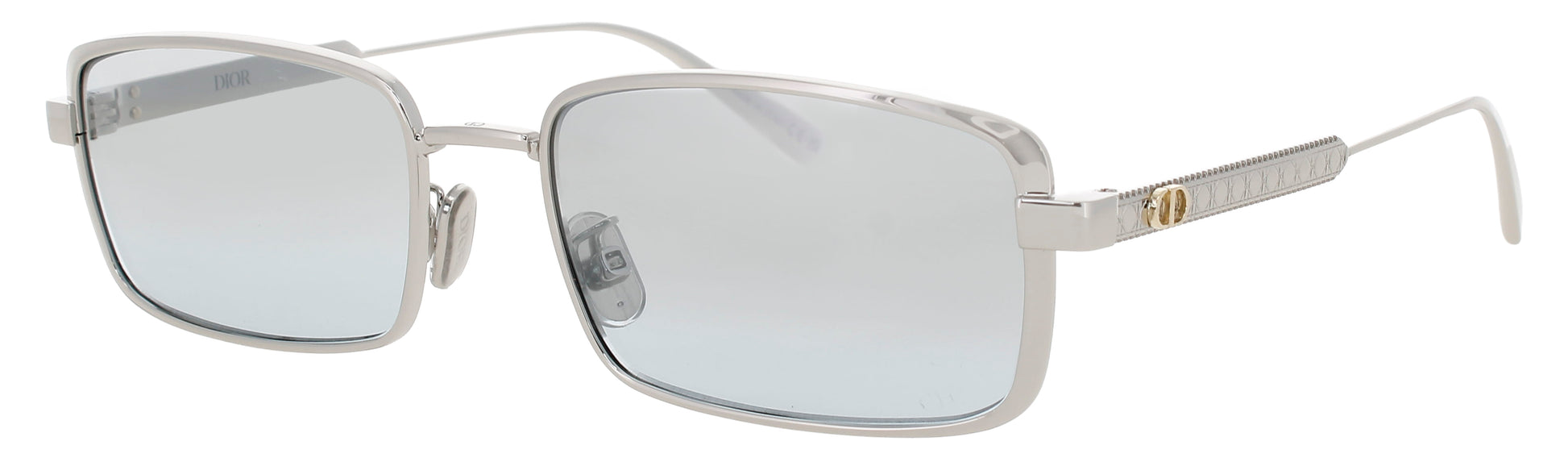 DIOR CD40210U Frame SHINY PALLADIUM  Lens BLUE MIRROR