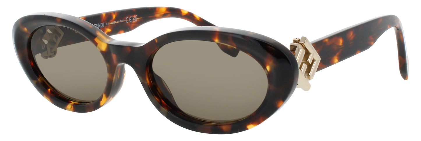 FENDI FE40140U Frame DARK HAVANA Lens GREEN TINT