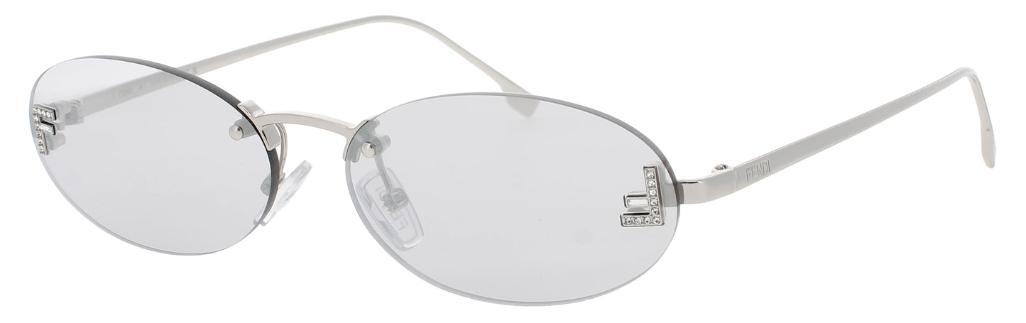 FENDI FE4075US Frame SHINY PALLADIUM Lens  SMOKE MIRROR