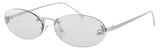 FENDI FE4075US Frame SHINY PALLADIUM Lens  SMOKE MIRROR