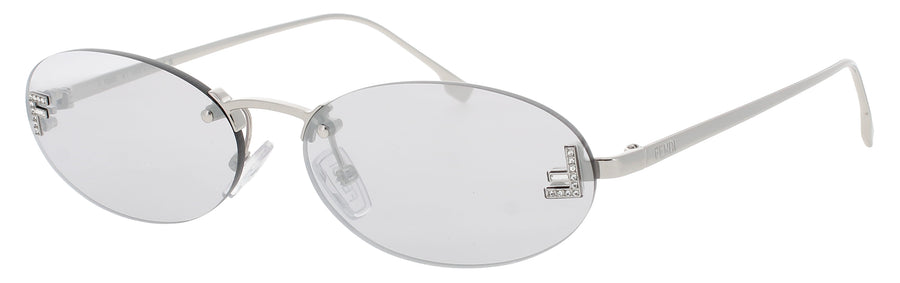 FENDI FE4075US Frame SHINY PALLADIUM Lens  SMOKE MIRROR