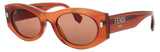 FENDI FE40125I Frame RED/OTHER Lens BROWN TINT