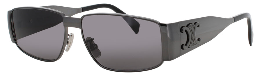 CELINE CL40325U Frame SHINY RUTHENIUM Lens SMOKE