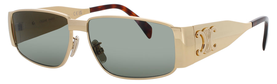 CELINE CL40325U Frame SHINY ENDURA GOLD Lens GREEN
