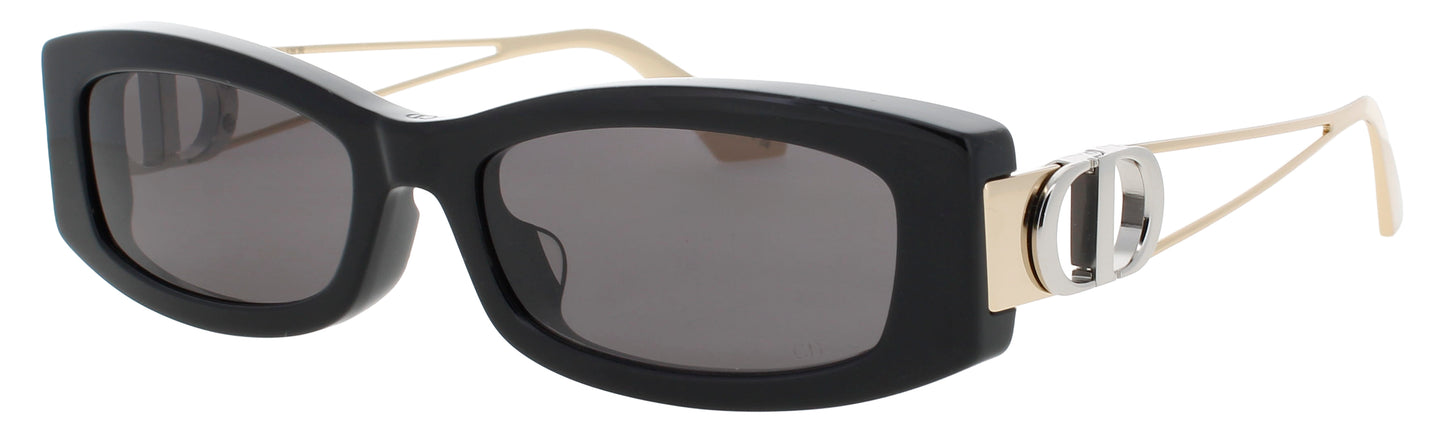 DIOR CD40221F Frame SHINY BLACK  Lens  SMOKE