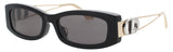 DIOR CD40221F Frame SHINY BLACK  Lens  SMOKE