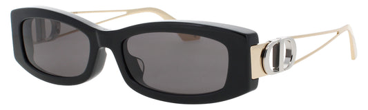 DIOR CD40221F Frame SHINY BLACK  Lens  SMOKE