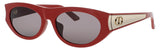 DIOR CD40225F Frame SHINY RED Lens  SMOKE