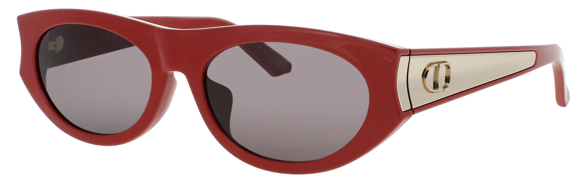 DIOR CD40225F Frame SHINY RED Lens  SMOKE