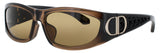 DIOR CD40202F Frame DARK BROWN Lens BROWN