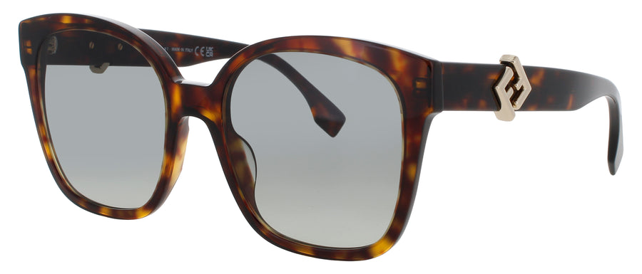 FENDI FE40186I Frame DARK HAVANA Lens GRADIENT GREEN