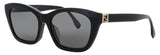 FENDI FE40205F Frame SHINY BLACK Lens SMOKE