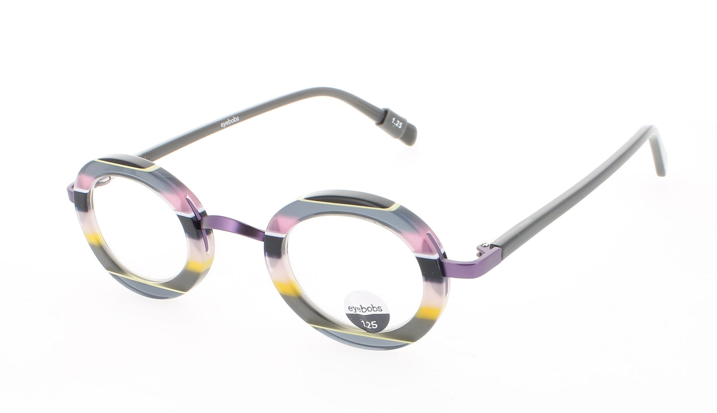 EYEBOBS PINHEAD Frame PINK AND YELLOW MULTI STRIPE/GREY Lens DEMO