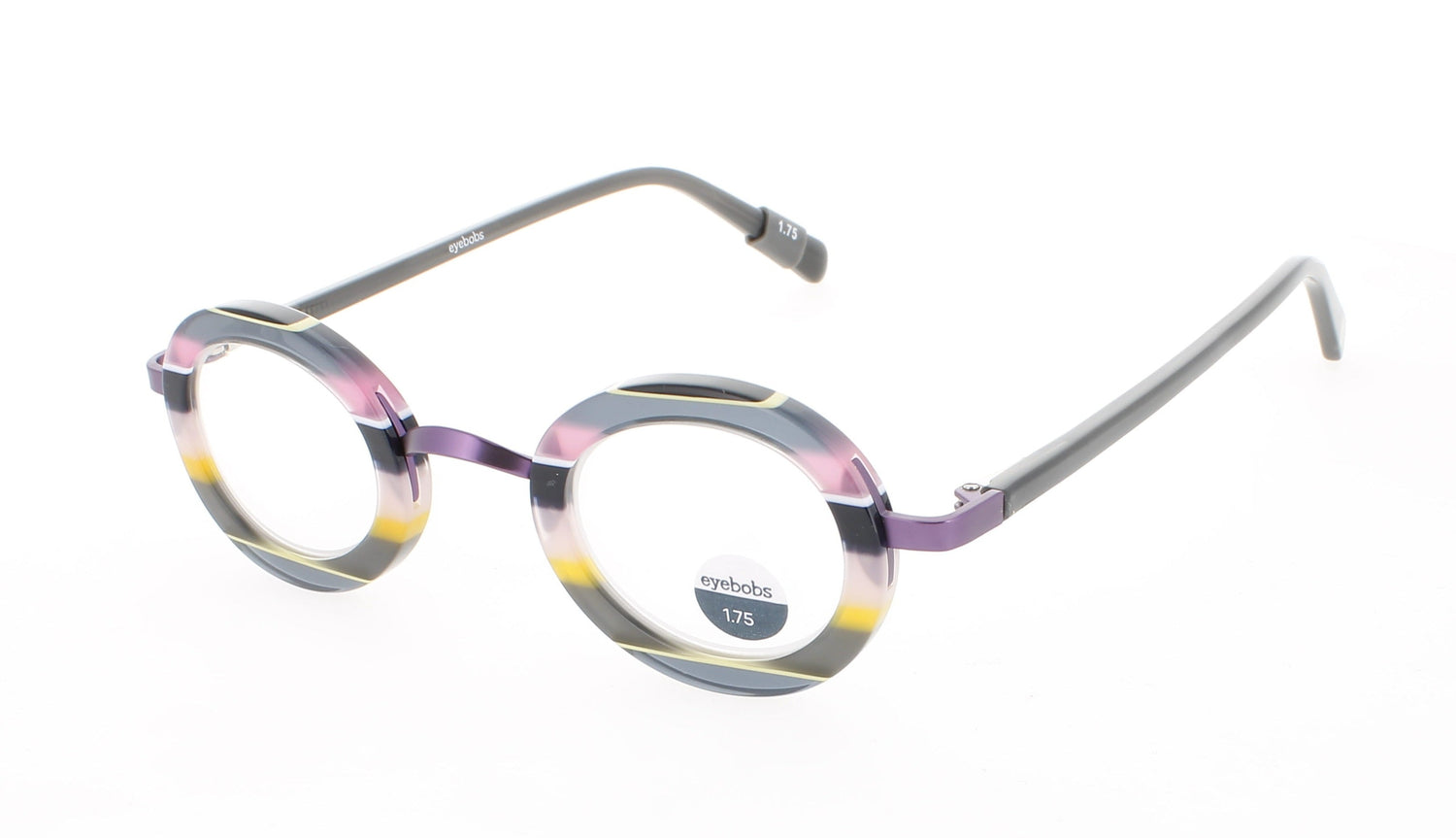 EYEBOBS PINHEAD Frame PINK AND YELLOW MULTI STRIPE/GREY Lens DEMO