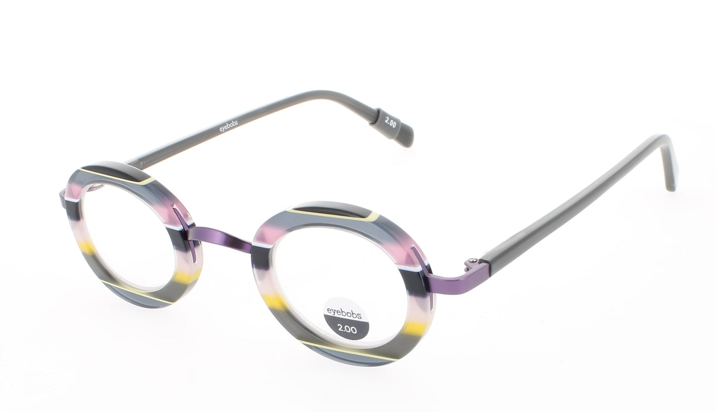 EYEBOBS PINHEAD Frame PINK AND YELLOW MULTI STRIPE/GREY Lens DEMO