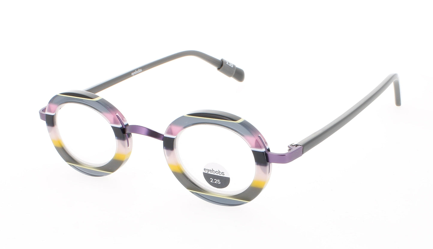 EYEBOBS PINHEAD Frame PINK AND YELLOW MULTI STRIPE/GREY Lens DEMO