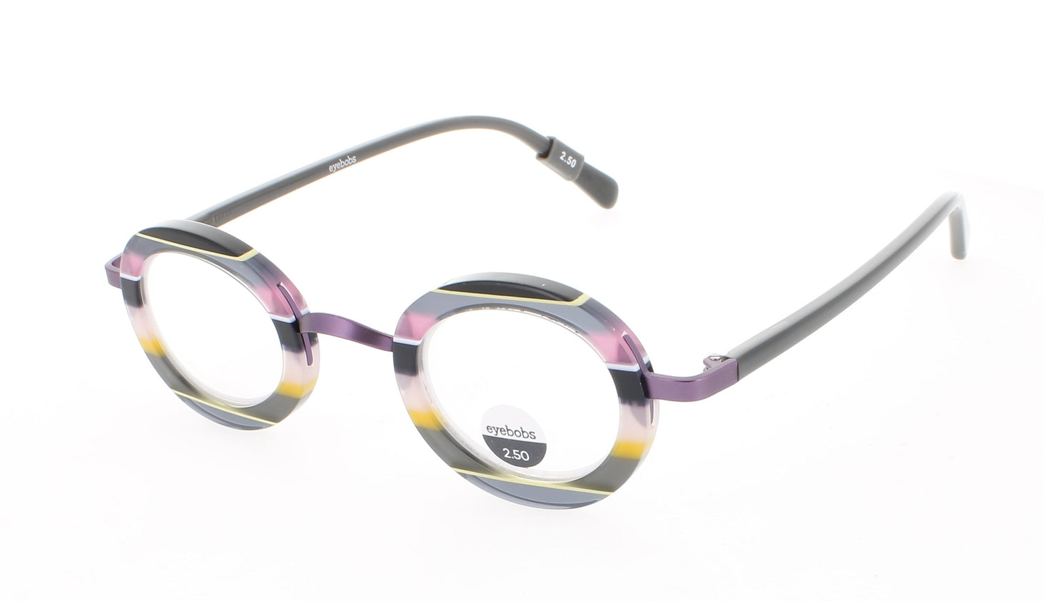 EYEBOBS PINHEAD Frame PINK AND YELLOW MULTI STRIPE/GREY Lens DEMO