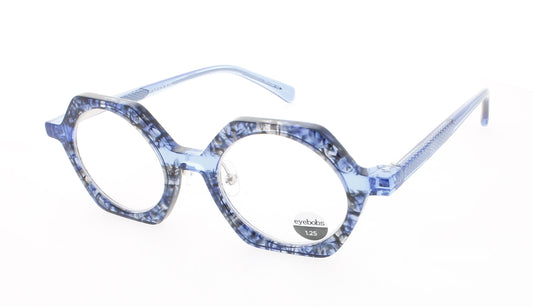 EYEBOBS PARADOX Frame BLUE PATTERN/BLUE CRYSTAL Lens DEMO