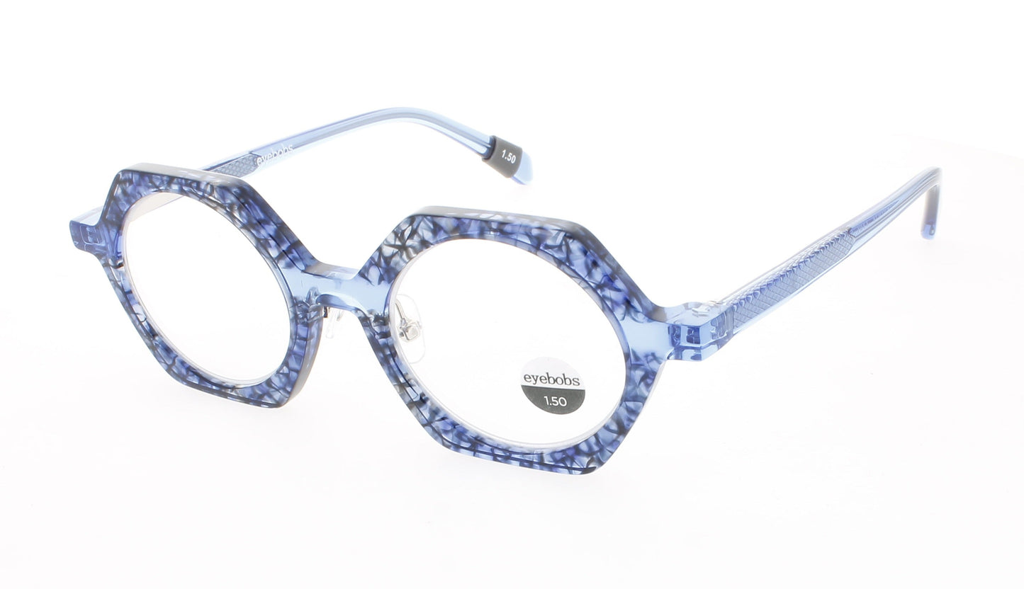 EYEBOBS PARADOX Frame BLUE PATTERN/BLUE CRYSTAL Lens DEMO