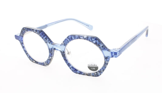 EYEBOBS PARADOX Frame BLUE PATTERN/BLUE CRYSTAL Lens DEMO