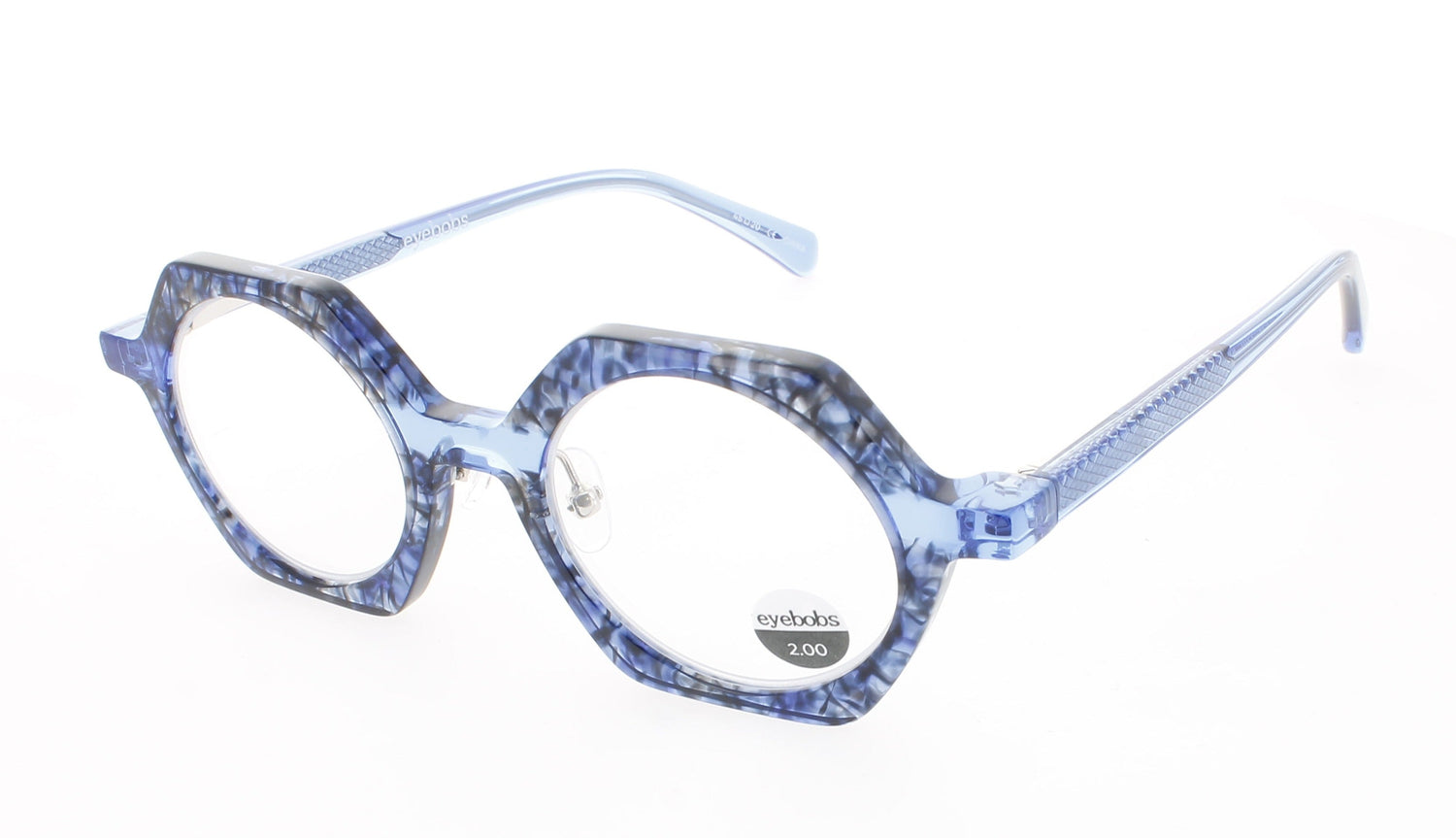 EYEBOBS PARADOX Frame BLUE PATTERN/BLUE CRYSTAL Lens DEMO