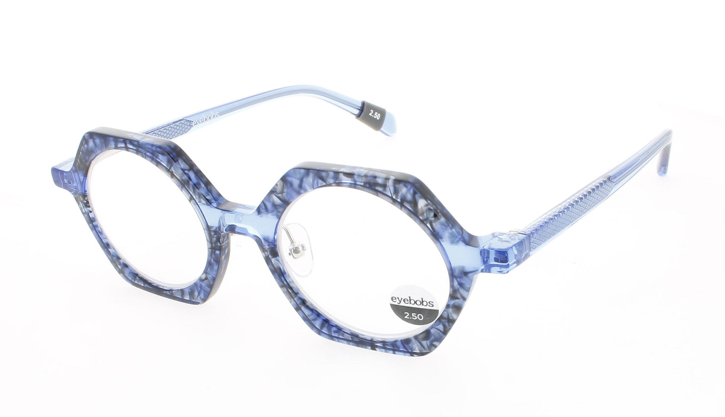 EYEBOBS PARADOX Frame BLUE PATTERN/BLUE CRYSTAL Lens DEMO