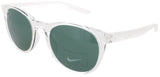 NIKE HORIZON ASCENT DJ9920 Frame CLEAR/WHITE Lens GREEN
