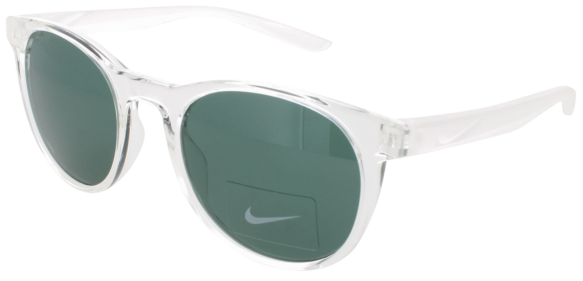 NIKE HORIZON ASCENT DJ9920 Frame CLEAR/WHITE Lens GREEN